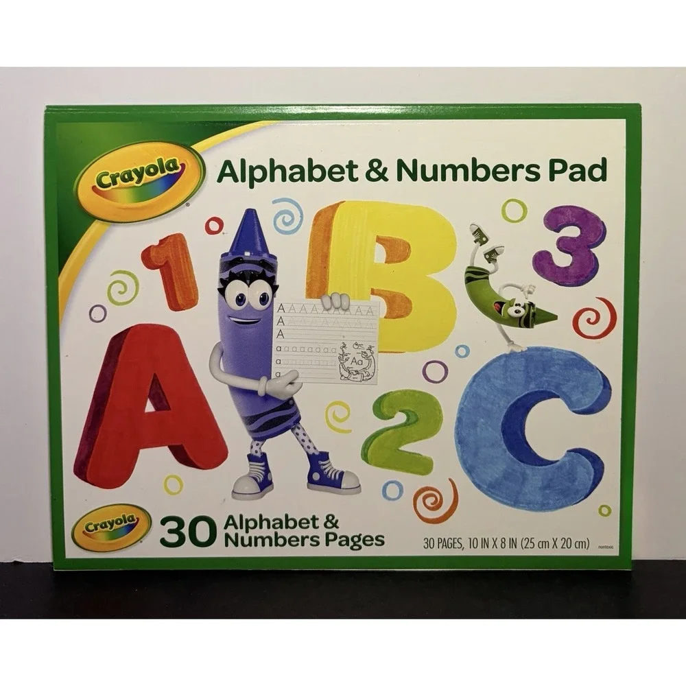 Crayola Alphabet Pad, Tracing Worksheets, 30 Pages, White, 10 x 8 Inches